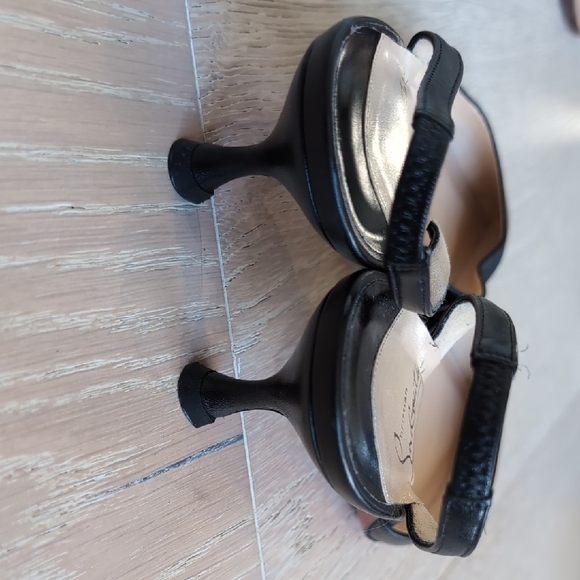 Christian Louboutin Black Slingback Heels - Picture 4 of 6